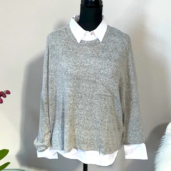 Lulus Long Sleeve Gray Sweater Top - Picture 4 of 10